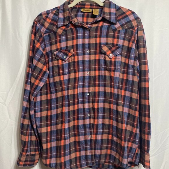 Wrangler Pearl Snap Western LW011FA XL Cotton Multicolor Shirt - Picture 1 of 4